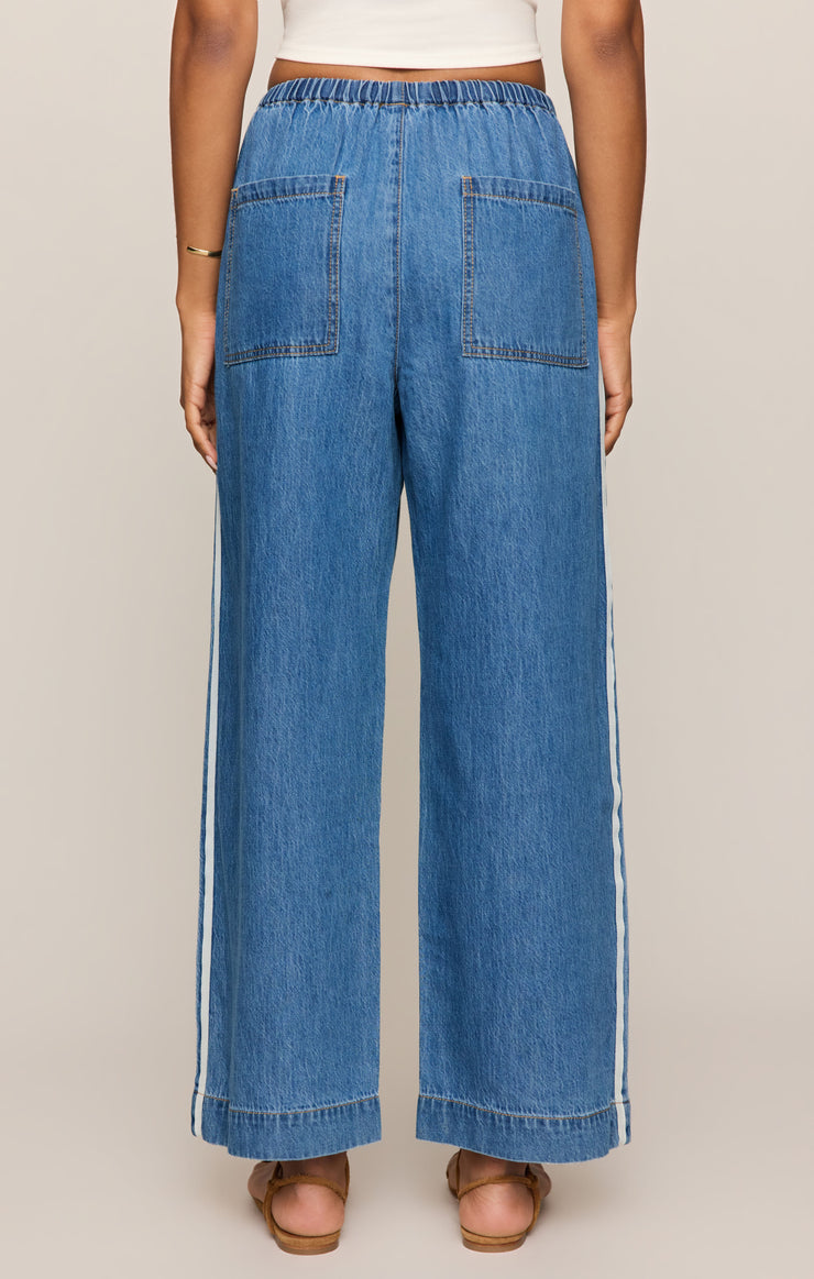 The sidelines denim track pant - Z supply