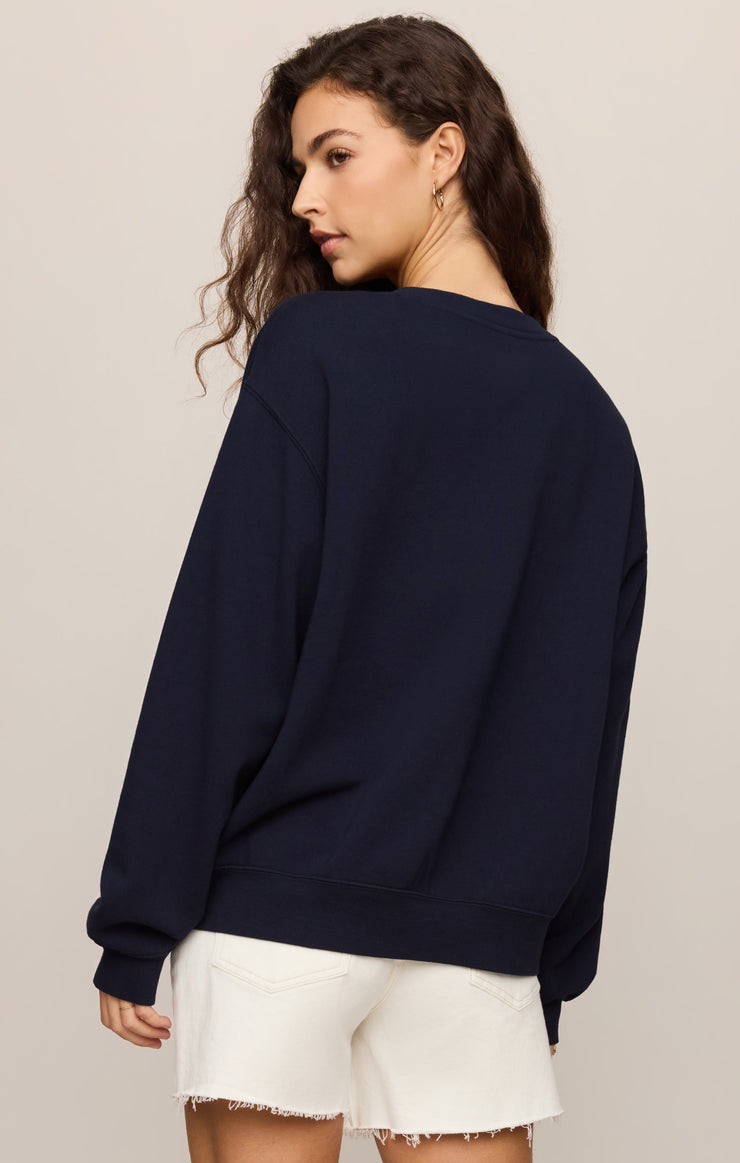 Seaside boyfriend fleece sweatshirt - Z supply
