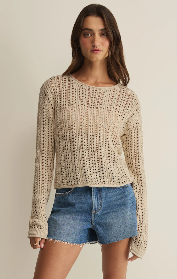 Upland crochet sweater top - Z supply