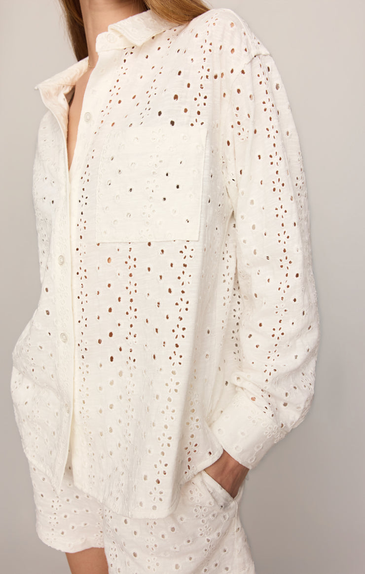 Elise knit eyelet button up - Z supply