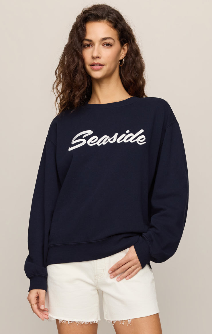 Seaside boyfriend fleece sweatshirt - Z supply