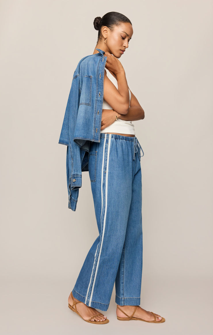 The sidelines denim track pant - Z supply