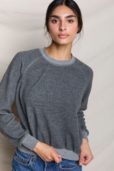 Ziggy Reverse Fleece Shrunken Crew