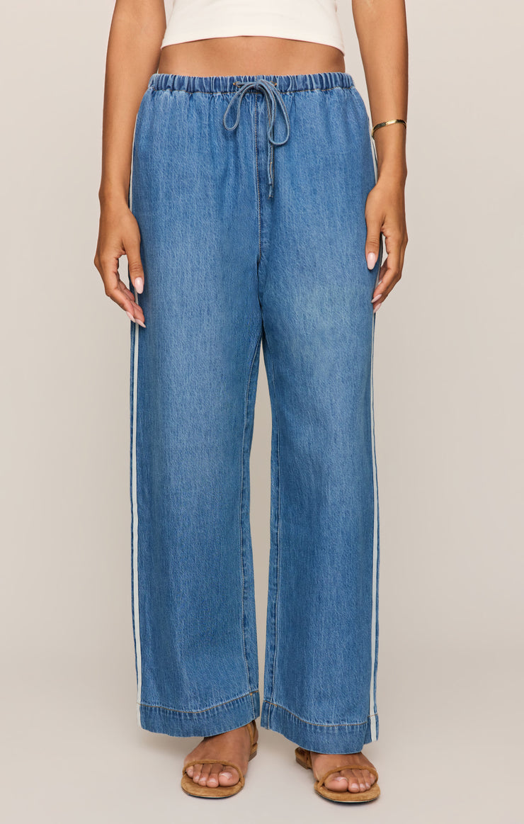 The sidelines denim track pant - Z supply