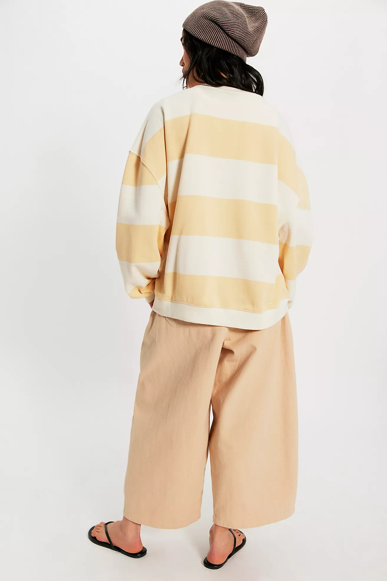 We The Free Classic Striped Oversized Crewneck - Free People