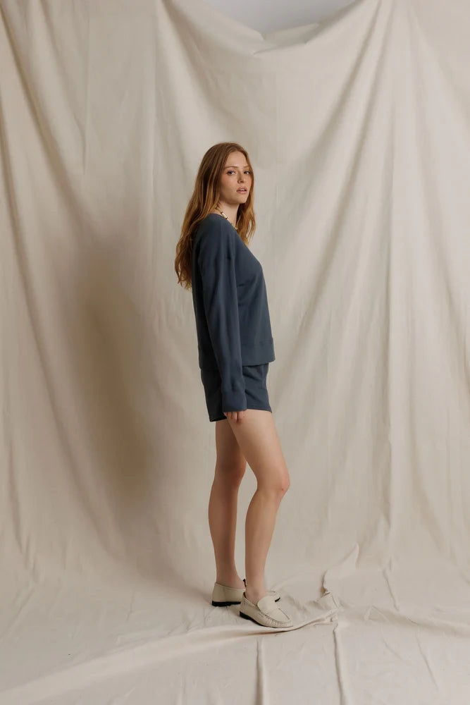 Tyler | French Terry Cotton Sweatshirt | Perfect White Tee